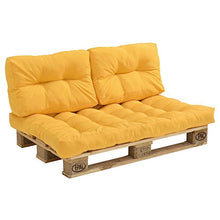 [en.casa] 1x Cuscino Sedile per Divano Paletta Euro [Color Senape] Cuscini per Palette Supporto in/Outdoor mobili Imbottiti