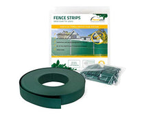 Thermoplast, strisce di protezione per recinzioni, colore arancione, 60 m x 48 mm = 2,88 m2, verde RAL 6006 + 100 clip