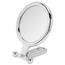 Specchio ingranditore 5X, specchio ingranditore rotondo bifacciale pieghevole, specchio da viaggio pieghevole portatile