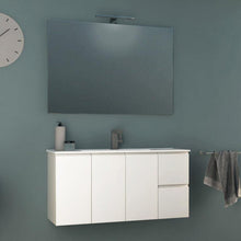 giordanoshop Mobile Bagno Sospeso 100 cm Lavabo e Specchio Tavassi Urano Bianco Lucido