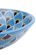 Casandra - Lavandino Talavera in turchese, modello Cerames, 44 x 13,5 cm, con sfera messicana