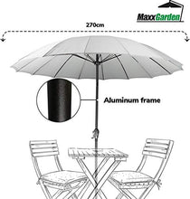 MaxxGarden Shanghai, ombrellone da giardino rotondo, Ø 270 cm, colore beige