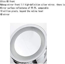 Specchio Specchi da Bagno da Bagno Trucco Illuminato, Girevole a vanità a LED da 8 Pollici Girevole con Supporto