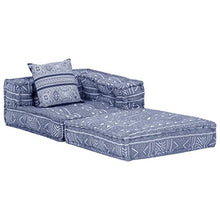 VidaXL Divano letto modulare a 2 posti, con funzione sleep, letto per gli ospiti, divano, divano, divano, divano, divano, divano, imbottito, indaco, tessuto patchwork