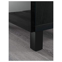 BESTÅ combinazione di cassetti 180x40x48 cm nero-marrone/Selsviken lucido/nero