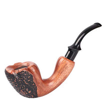 Set di pipe vintage per tabacco, pipa in legno curvo staccabile con accessori per detergenti, A1,15cm