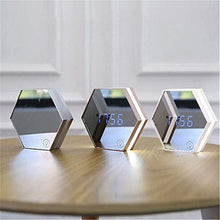 Specchio per Il Trucco Sveglia con Luce Notturna A Specchio per Trucco A LED Multifunzione A Tre Colori Alta Definizione