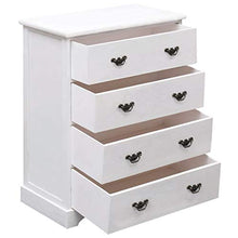 SKM Cassettiera Bianca 60x30x75 cm in Legno