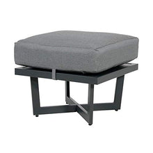 Sgabello da Salotto in Alluminio Grigio con Cuscino - Sgabello da Giardino Briun