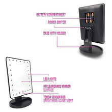 BD.Y Specchi per Trucco 24 LED Vanity LED Touch Screen a Specchio Specchio cosmetico dimmerabile Portatile Tavolo Regolabile Make up Specchio di Bellezza