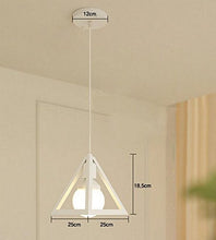 E27 Sospensione Gabbia Lampadario Metallo Retrò Lampada a Sospensione Creativo Lampadario a Soffitto(Bianco)