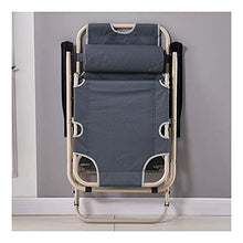 Hyua - Sedia a sdraio pieghevole, da giardino, regolabile, 100 kg, colore: grigio