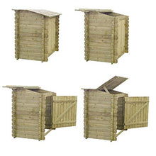 Salone Negozio Online Armadio per Accessori Piscina Legno IMPREGNATO 120X89