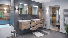 Set mobile bagno (7-pezzi) incl. 2x lavabi V&B Subway 2.0 in rovere chiaro