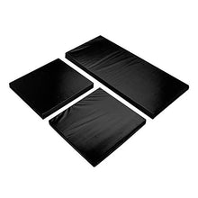 Set di 3 pezzi di ricambio per sedia da giardino in rattan, colore: nero