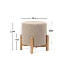 DXAQC Moda Legno Supporto poggiapiedi Ottomani sfoderabile Copridivano in Cotone Sgabello Adatto per Soggiorno camere da Letto (D)