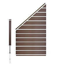 Mendler Pannello supplementare frangivento Obliquo SX Privacy Sarthe WPC 98cm Marrone