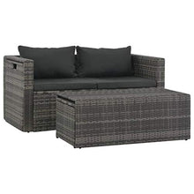 vidaXL Set Divani da Giardino 6 pz con Cuscini Polyrattan Grigio Sofa Esterni