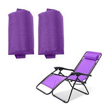 2PCS Universal Outdoor Folding Lounge Sedia Sedia Acchiera Collo Collo Cuscino testa per Picnics Beach Giardino Viola