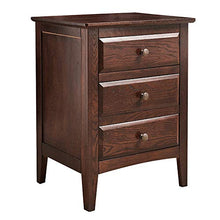 Comodino 3 Cassetto da Letto mobili in Legno Comodino Multi-Function Bagagli Comodino cassetto (Color : Walnut, Size : 51x40x67CM)