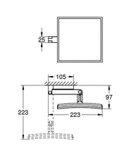 Grohe GRO-40808000 40808000-Espejo Cosmético, Cromo (Chrome), Large