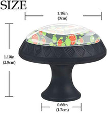 Frutta Verde Guava Pattern Dolce Pomelli per Porta Set di 4 Pomelli per Mobili Manopole per Cassetti Cucina Armadio Vetro