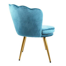 Genesis Flora Accent - Poltrona con schienale a forma di petalo e zampe in metallo cromato dorato
