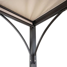 Gazebo pergola baldacchino apribile Granada alluminio poliestere 3x3m avorio