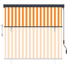 Tenda a rullo esterna 160 x 250 cm, bianco e arancione