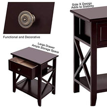 Giantex Comodino Fine Comodino immagazzinaggio del cassetto Room Decor ripiano più Basso Mobili for la casa di immagazzinaggio Governo di Legno