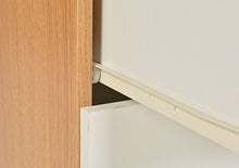 ts-ideen Comodino Mobiletto 56x40 cm Stile Moderno con 2 cassetti. Color Rovere e Bianco