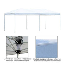 miozzi Gazebo Impermeabile Pieghevole con Zanzariera Crema 3x6m