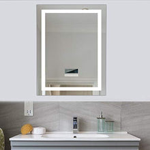 Flyelf 600x800mm Specchio da Parete da Bagno, con Due Altoparlanti Bluetooth, Controllo Tattile Illuminato Dimmerabile