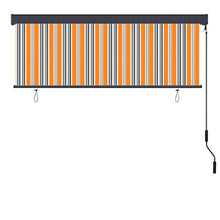 UnfadeMemory Tenda a Rullo per Esterni Meccanismo a Manovella 160x250 cm Blu e Gialla