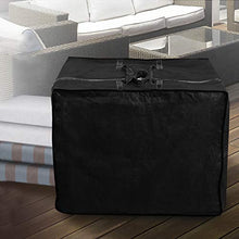 Keebgyy - Cuscino per sedia da esterni, con cerniera e maniglie, impermeabile, colore: Nero