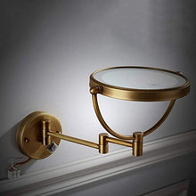 JJZI-L Bagno Specchio Rotondo, Illuminazione a LED Specchio Regolabile in Altezza Pieghevole Specchio Specchio di Bellezza di Carica e col Fuoco 20 * 20cm