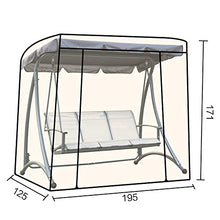 Angel Living Premium Dondolo Protettiva, 195 * 125 * 171CM per la Maggior Parte degli Swing da Giardino di Hollywood, Resistente all'Acqua/UV con 2 Chiusure Lampo