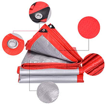 LHOME Telo Impermeabile, PE Rosso Argento Foglio di plastica Tarps 180 Grammi/Piazza con galvanizzato asole. (Size : 2m*3m)