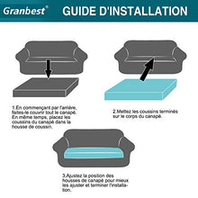 Granbest Epaissie - Fodera per cuscino per sedia da divano, resistente, protezione per mobili, per cuscini da divano singoli (2 posti, grigio chiaro)