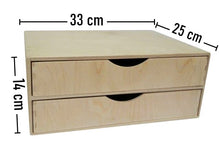 A4, DOPPIA CASSETTERIA, SCATOLA, DESKTOP, UFFICIO, SCRIVANIA, CONSERVAZIONE, DÉCOUPAGE, NON DIPINTO - largo