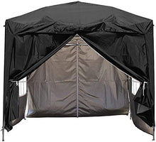 Gazebox a compatto pop-up integrale giardino, con 4 pannelli laterali,Black