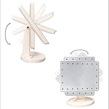 WQERLC Specchio a Parete, Specchi per la Casa Large Ed, Trucco con 22 Led S, Tavolo da Tavolo con Rotazione a 360 ° e Dimmerabile a Pressione, Specchi da Bagno a Parete