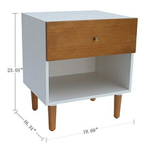 Marchio Amazon - Rivet - Mobiletto con cassetto, 50 x 41,5 x 58,5 cm, bianco e marrone