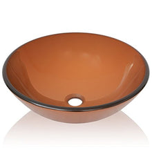 Roderick Irving - Lavabo da bagno in vetro temperato, 42 cm, colore: Marrone