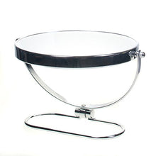 TUKA Pieghevole Specchio Bagno per Trucco 10X Ingranditori, 8" Doppio Specchio Cosmetico con Piedistallo, ø 20 cm Specchio da Tavolo per Trucco e Rasatura, 2 Facciate Vanity Mirror, TKD3125-10x