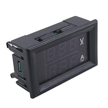 KinshopS Misuratore di voltmetro CC 100V 10A Amperometro Blu + LED Rosso Dual Digital Volt Meter Gauge