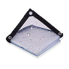 BWBG Telone con Occhielli Trasparente, 4X10m Teloni Impermeabili Trasparenti da Terrazzo Resistente all'Acqua Antivento Telo Impermeabile Trasparenti Esterno per Balcone Campe Gazebo E Giardino