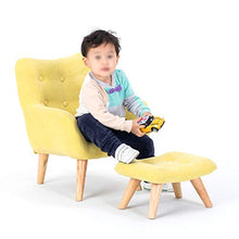 JIE KE Divani per Bambini con poggiapiedi, Divano Imbottito per Bambini con Schienale, Soggiorno Camera da Letto Comodo Divano (Colore : Giallo)