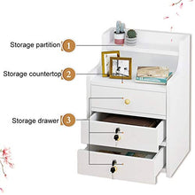 RKRZLB Comodino Bianco Camera da Letto Cassettiera Moderno con 2/3 Cassetti 14.5x13.3x23.6inch Cassettiere Cameretta (Color : Style 1)