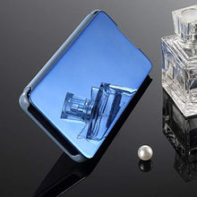 Saceebe Compatibile con Huawei P30 Custodia pelle Cover a libro Specchio Mirror effect Electroplating Plating Portafoglio Flip Case Custodia in pelle Anteriore e posteriore Bumper Cover,blu